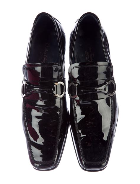 ferragamo patent leather shoes men